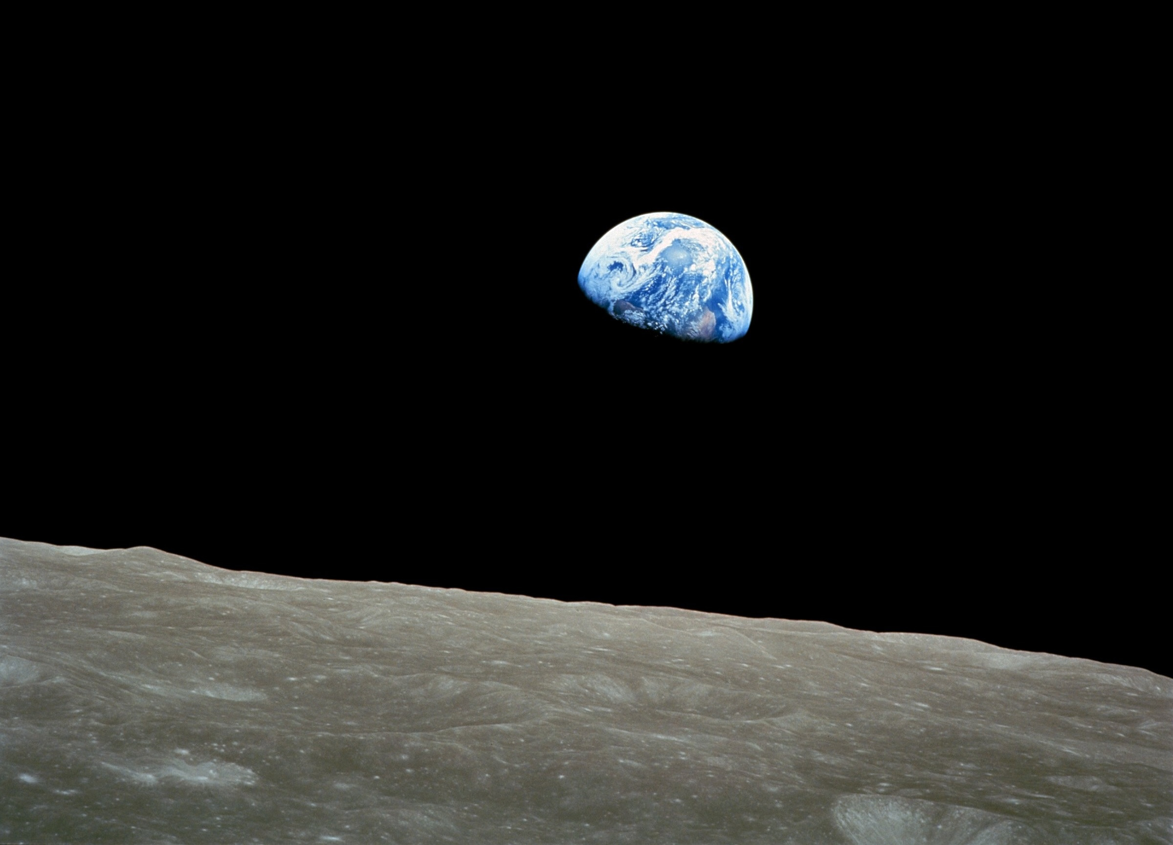 Earthrise photographed by the Apollo 8 crew